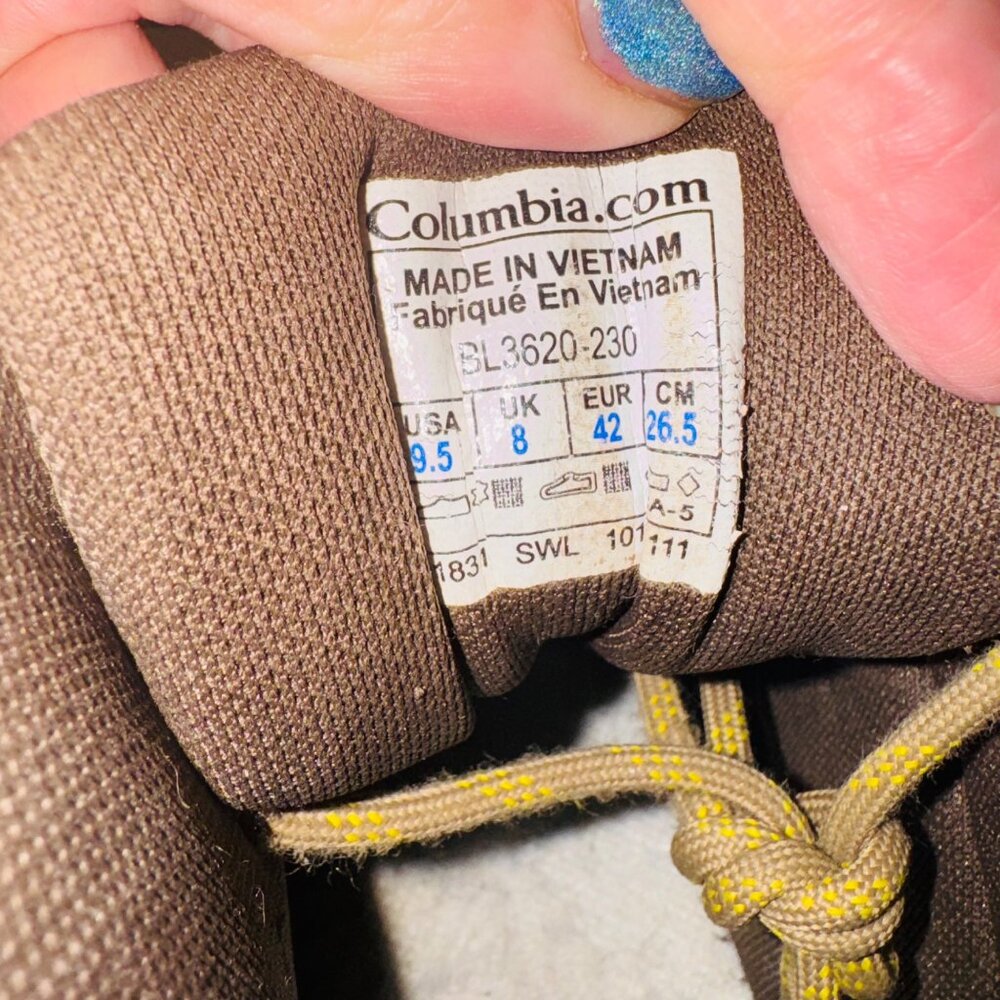 Columbia Womens Coremic Ridge 2 Ankle Hiking Trail Boots Brown Black Lace Up 9.5 - Picture 12 of 12